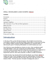 Small woodlands loan scheme
